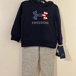 Under Armour Kids Matching Set - Navy and Gray